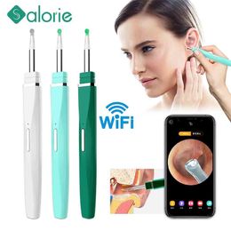 Ear Care Supply Wireless WiFi Earpick Otoscope Camera Luminous Ear Wax Removal Cleaning Teeth Oral Inspection Endoscope Ear Cleaner Health Care 230524