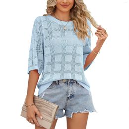 Women's Sweaters Sigutan 2023 Summer Women Dress Woman Round Neck Cutout Sun Protection Clothing Female Knitted Sweater Overwear