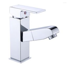 Bathroom Sink Faucets Faucet With Pull Out Sprayer Single Handle Hole Kitchen Basin Mixer Tap For And Cold Water