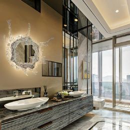 Wall Lamp LED Luxurious Villa Living Room Background Decorative Light Resin Art Dresser Mirror Bathroom El Lighting