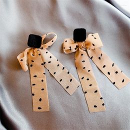 Dangle Earrings Bow Earring Geometric Bowknot Cloth Korean Fashion Women Long Ear Jewellery Gifts