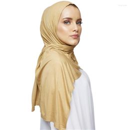 Scarves 2023 Modal Cotton Jersey Hijab Scarf Long Solid Muslim Shawl Plain Maxi Turban Tie Head Wraps For Women Africa Headband 180 80cm