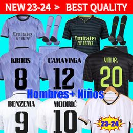 22 23 24 Versione giocatore Maglie da calcio BENZEMA RODRGO camiseta 2023 2024 VINI JR CAMAVINGA TCHOUAMENI maglia da calcio per bambini real madrids camiseta de futbol