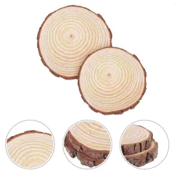 Garden Decorations 2 Pcs Stone Woodsy Decor Log Chips Pavers Wooden Lawn Wood Trim