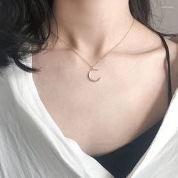 Pendant Necklaces Fashion Minimalist Silver Color Chain Necklace For Women Korean Trendy Gold Plated Moon Birthday Party Jewelry