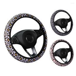 Steering Wheel Covers Leopard Cheetah Seamless Cover Animal Skin Print Spots Protector Universal 38cm Car Accessories