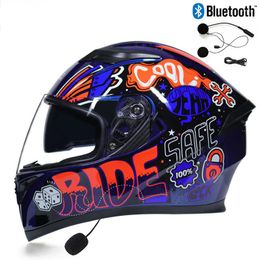 Motorcycle Helmets 2023 Stylish Four Season Double Shield Helmet DOT ECE Approved Flip Up Bluetooth Motorbike Motorbikes 12