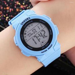 Wristwatches 2023 Shhors Women Led Digital Watches Silicone Band Electronic Watch Casual Sport Relogio Feminino