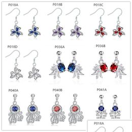 Dangle Chandelier Sterling Sier Plated Earrings Gtp6 Fashion Womens Gemstone 925 Earring 10 Pairs Mixed Style Drop Delivery Jewellery Dhke2