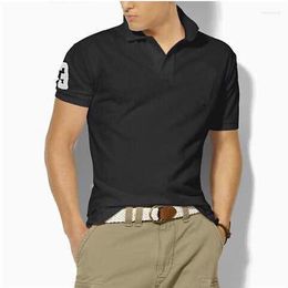 Men's T Shirts Embroidered Men's Short-sleeved Shirt High-quality Casual Clothes Big And Small Horses Summer 2023