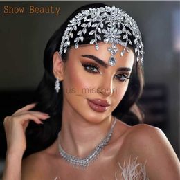 Other Fashion Accessories DZ009 Bridal Forehead Headband Women Headdress Bridal Hair Accessories Tiara Crystal Head Jewellery Headpiece Party Headwear J230525