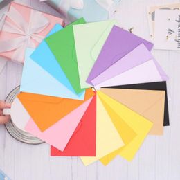 Gift Wrap 17.8x12.7cm 10pcs Paper Envelopes For Vintage Wedding Invitation Scrapbooking Red Pink Blue Black Color With Glue On It