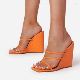 Slippers 2023 Summer Pumps Sexy Sandals Shoes Women High Heels Lady Mules Ytmtloy Indoor Wedges Zapatillas De Casa House