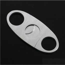 Other Home Garden Stainless Steel Small Cigar Tobacco Cutter Knife Double Blades Scissors Cut Devices Lx5302 Drop Delivery Dhfy5