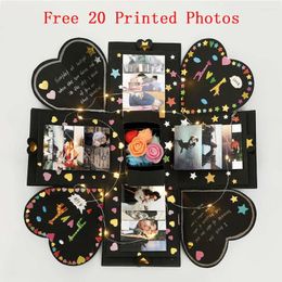 Gift Wrap Free Pos DIY Surprise Love Explosion Box For Anniversary Scrapbook Po Birthday 15x15x15cm