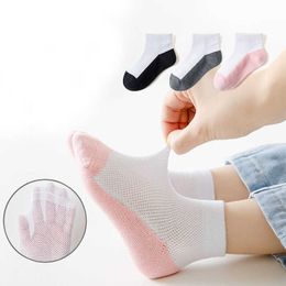 5 pairs/batch 2023 New Summer Children's Cotton Fashion Black Pink Grey 1-12 Year Old Children Teenagers Students Babies Girls Boys Socks G220524