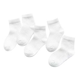 Socks 5 pairs/batch of summer children's cotton boys girls teenagers babies cute ultra-thin fashionable mesh soft socks for 1-10 years old children G220524