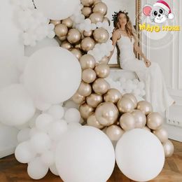 Party Decoration 5/10/18/36inch Matte Helium Globos Inflatable White Balloon Birthday Wedding Mariage Anniversaire Arche Ballon