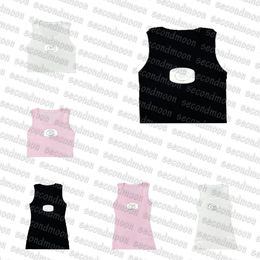 Women Knits Tank Tops Sport Crop Top Designer Knitted Knitted Top Summer Breathable Yoga Vest