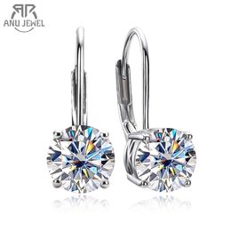 AnuJewel 1 Carat D Colour Moissanite Diamond Dangle Drop Earrings 925 Sterling Silver Bow Cuff Earrings Charm Jewellery Wholesale
