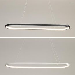 Pendant Lamps 1200mm White/Black Modern Led Lights For Dining Room Bar Shop Kitchen Home Decor Nordic Minimalism Hanging Lamp