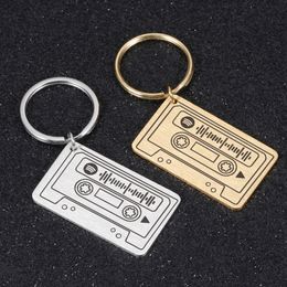 Customised Spotify Scan Code Keychain Pendant Men Women Boys Girls Gift Matte Stainless Steel Keychains Spotify Song Music Code