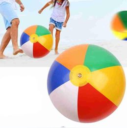 PVC Inflatable Beach Ball Multicoloured Children Bath Toy Ball Kid Summer Beach Shower Swimming Toys Tools Accessories