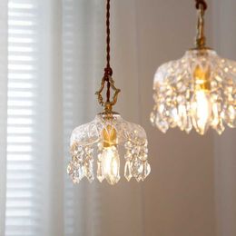 Pendant Lamps Modern Pendant Light Crystal Bedroom Chandelier Luxury Glass Pendant Lamp for Kitchen Island Suspension Hanging Light Fixture G230524