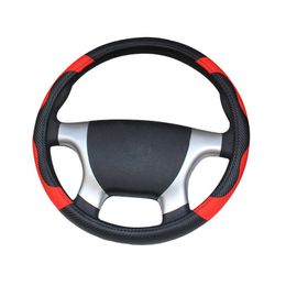 Steering Wheel Covers Truck Bus Car Steering Wheel Cover Diameters for 36 38 40 42 45 47 50CM 7 Sizes to Choose Carbon Fiber Black Red Dynamic G230524 G230524