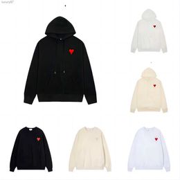 Hoodie Male and Female Designers Amis Paris Hooded Highs Quality Sweater Embroidered Red Love Winter Round Neck Jumper Couple Sweatshirts Ph13