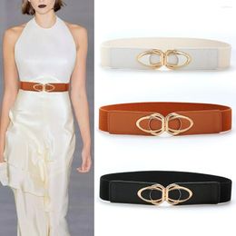 Belts High Quality Fashion PU Leather Elastic Wide For Women Stretch Thick Waist Dress Durable Plus Size