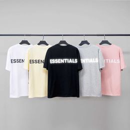 Men's T-Shirts Fashion ESS Designer Feel of God fog ess 3M reflective double thread short sleeve T-shirt