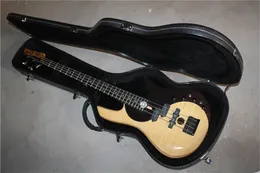 Yin Yang Tai Chi 4 Strings Natural Wood Color Electric Bass Guitar Passive Pickups Ash Body Flame Maple Top Black Hardware Maple Fingerboard