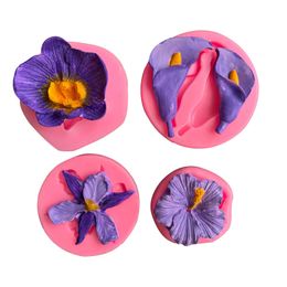 Flower Blossom Silicone Mould Orchid Flower Chocolate Fondant Moulds For Cake Decorating Chocolate Candy Cupcake Topper Decorating Polymer Clay 1224340