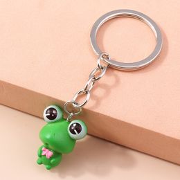 Cartoon Animal Keychain Cute Frog Pendants Key Chains for Women Men Car Key Handbag Key Ring DIY Jewellery Accessories