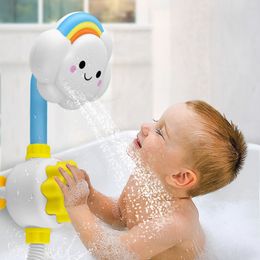 Bath Toys for Kids Clouds Model Baby Bath Toys Spray Water Squirting Sprinkler Water Toy Bathroom Bathing Pool Bathtub Toys