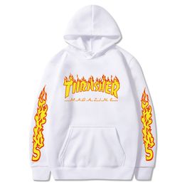 thrasher hoodie Mens Hoodies Sweatshirts Europe and America Thrashs Print Hoodie Men Women Street Couples Casual Hip Hop Pullover Sweatshirt Top 5BD1