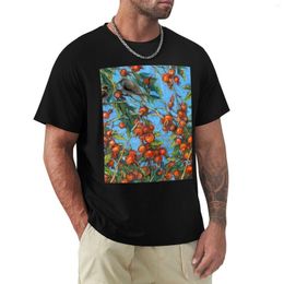 Men's Polos Sparrow Among In A Dog Rose Bush T-Shirt Plus Size Tops Anime Oversized T Shirt Mens Graphic