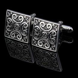 Cuff Links High quality retro New men's jewelry Silver cufflinks Wedding Christmas gifts Free shipping G220525