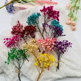 Decorative Flowers Artificial Nature Dried For Bridal Bouquet Garden Home Christmas Decoration Fake Gypsophila Phone Backdrop Decor