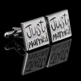 Cuff Links Married Square Wedding Groom Party Shirts Cufflinks Gifts Free Delivery Only G220525