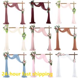 Party Decoration 70 600cm Wedding Arch Drape Chiffon Fabric Draping Curtain Drapery Ceremony Reception Hanging