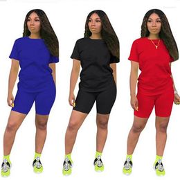 Women's Tracksuits 2023 Trending Ladies Fashion Jogging Suit Casual Sportswear High Quality Summer Tees And Shorts 2 Pcs Set