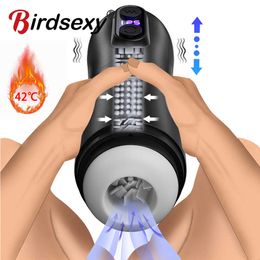 Automatic Male Masturbator Cup Vibration Real Vagina Pocket Pussy Oral Sex Machine Toys for Man Adults