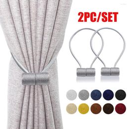 Curtain 2PC 16 Inch Magnetic Decorative Holdback Clip Buckle Hook Tieback Polyester Home Accessorie