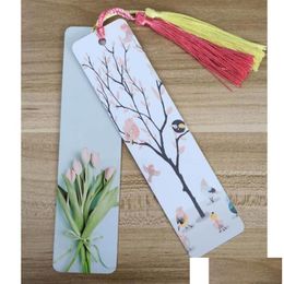 Bookmark Without Tassel Sublimation Diy White Blank Metal Bookmarks Mes Cards Book Notes Paper Page Holder For Books School Office D Dhfug