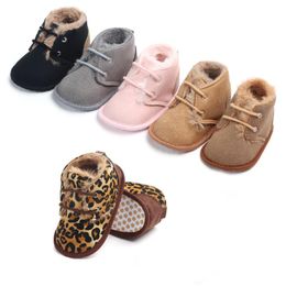 First Walkers Baby Girls Boys Winter Warm Shoes For 7-12M Infant Born Kids Thicken Sneakers Indoor Soft-soled Non-slip