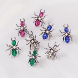 Stud Earrings Insect Ant Women's Inlay Coming Animal Brincos Earring For Girls Rose Red Party Gift