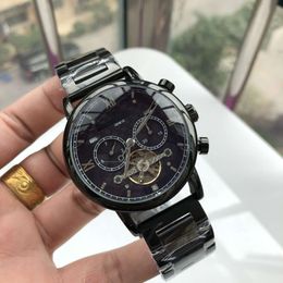 Mens Watches Fashion Five Needles Tourbillon Watch man Automatic mechanical business wrist Watch Designer women Wristwatches stainless steel strap bracelet