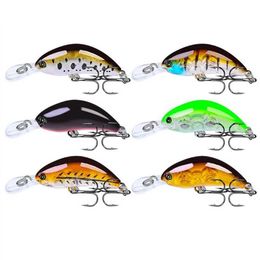 Baits Lures 1 high-quality crank 55mm 4g Topwater artificial Japanese hard Minnow swimming bait trout bass wheel fishing P230525